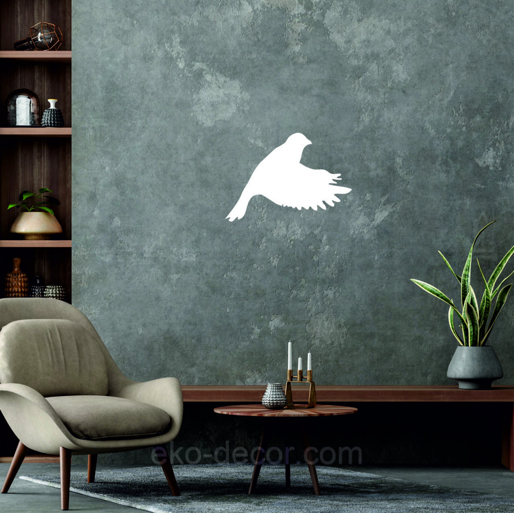 Декоративное настенное Панно «Птичка» Декор на стену(цена за 1шт) 30*21 см, Белый Киев - изображение 5
