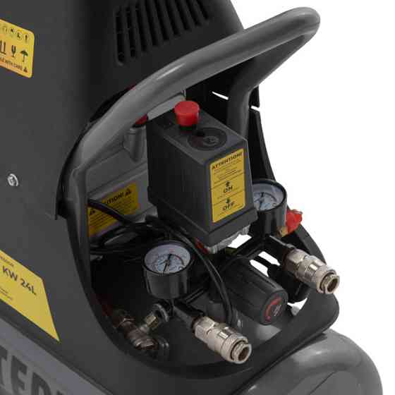 Компресор, 24 л, 1,5 кВт, 220 В, 8 атм, 206 л/хв, 80 дБ INTERTOOL PT-0009 Київ