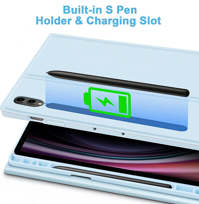 Протиударний чохол-книжка з клавіатурою на Samsung Galaxy Tab S7 FE+/S7+/S8+ 12.4" Дніпро - фото 3