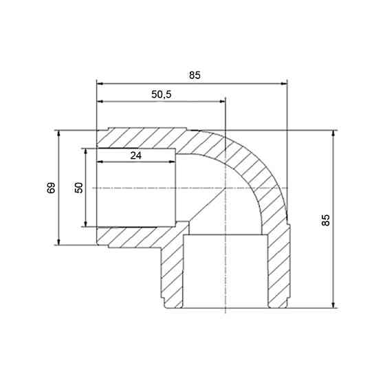 Куточок PPR Blue Ocean 50, 90° Київ