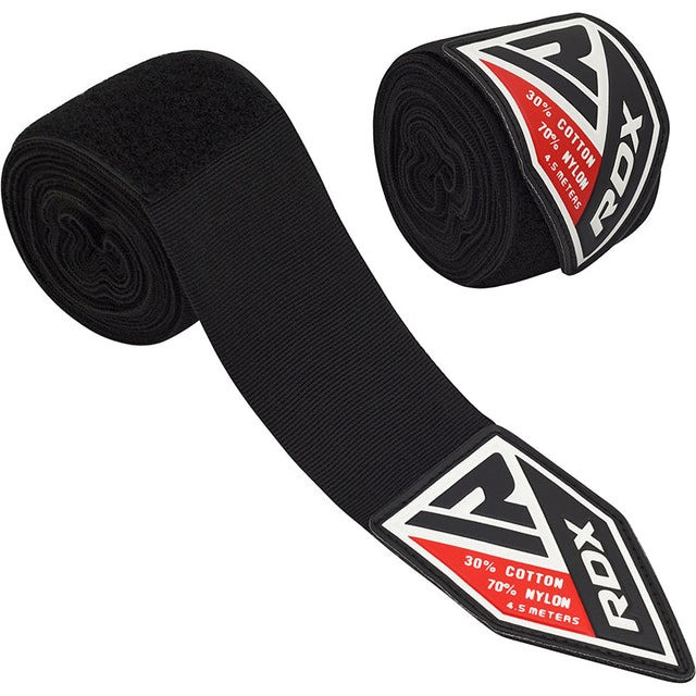 Бинти для боксу RDX WX Professional Boxing Hand Wraps Black (4.5м.) Каменское - изображение 1