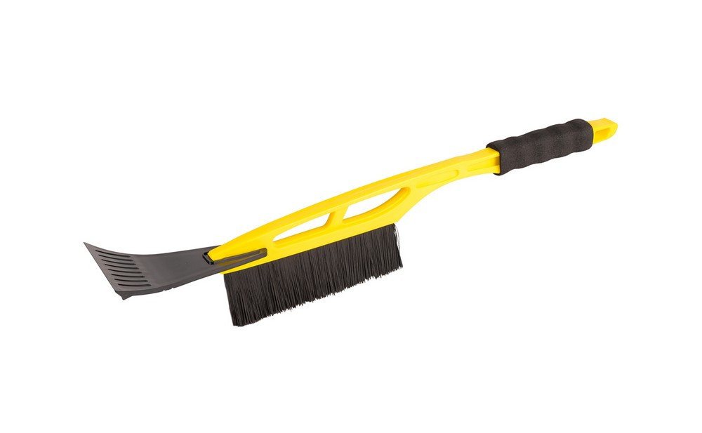 Щітка для снігу автомобільна MASTERTOOL YELLOW 520 мм зі шкребком 100 мм 84-0003 Рівне - фото 1