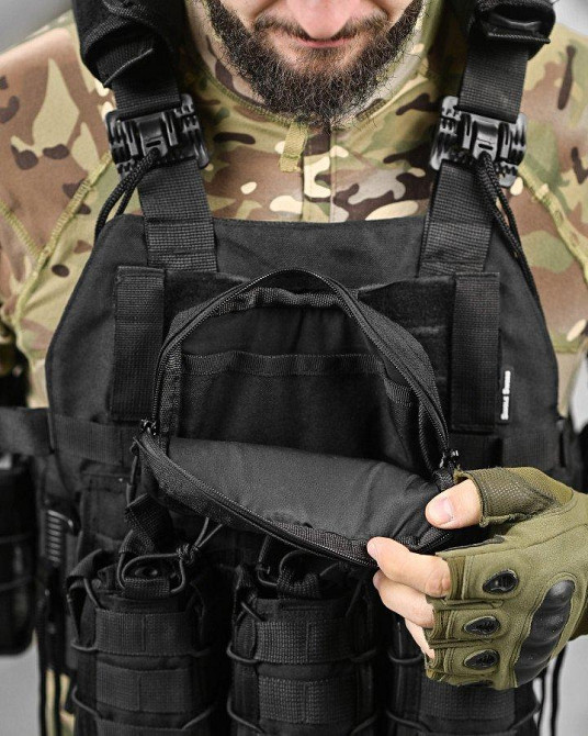 Плитоноска 4 сброса black Single Sword  ВТ1096 Одесса - изображение 9