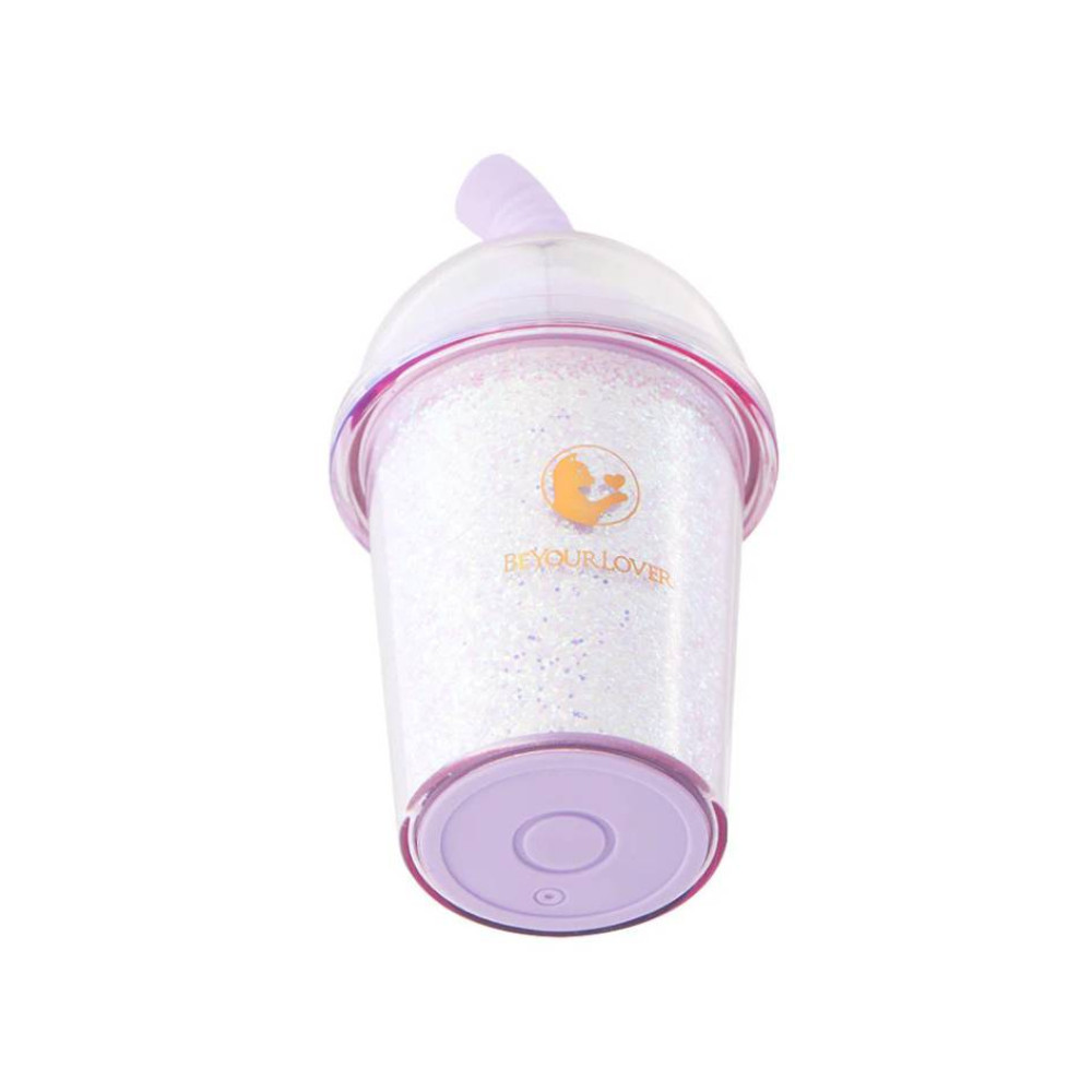 Вакуумний стимулятор у формі стаканчика з трубочкою BeYourLover Joy Cup сяючий бузковий, 9.1 см х 4.6 см Sex Aura Київ - фото 3