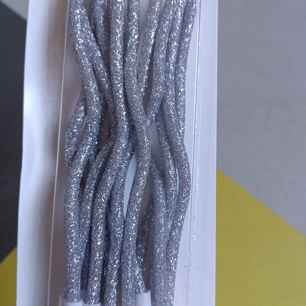 Свічки для торта 12 шт. блиск срібло Київ - фото 1