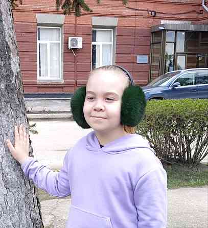 Наушники меховые детские из кролика Хаки Харьков