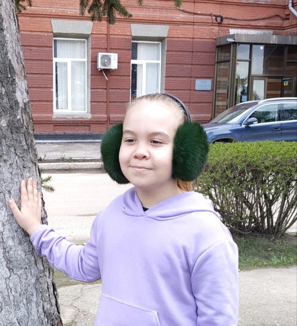 Наушники меховые детские из кролика Хаки Харьков - изображение 4