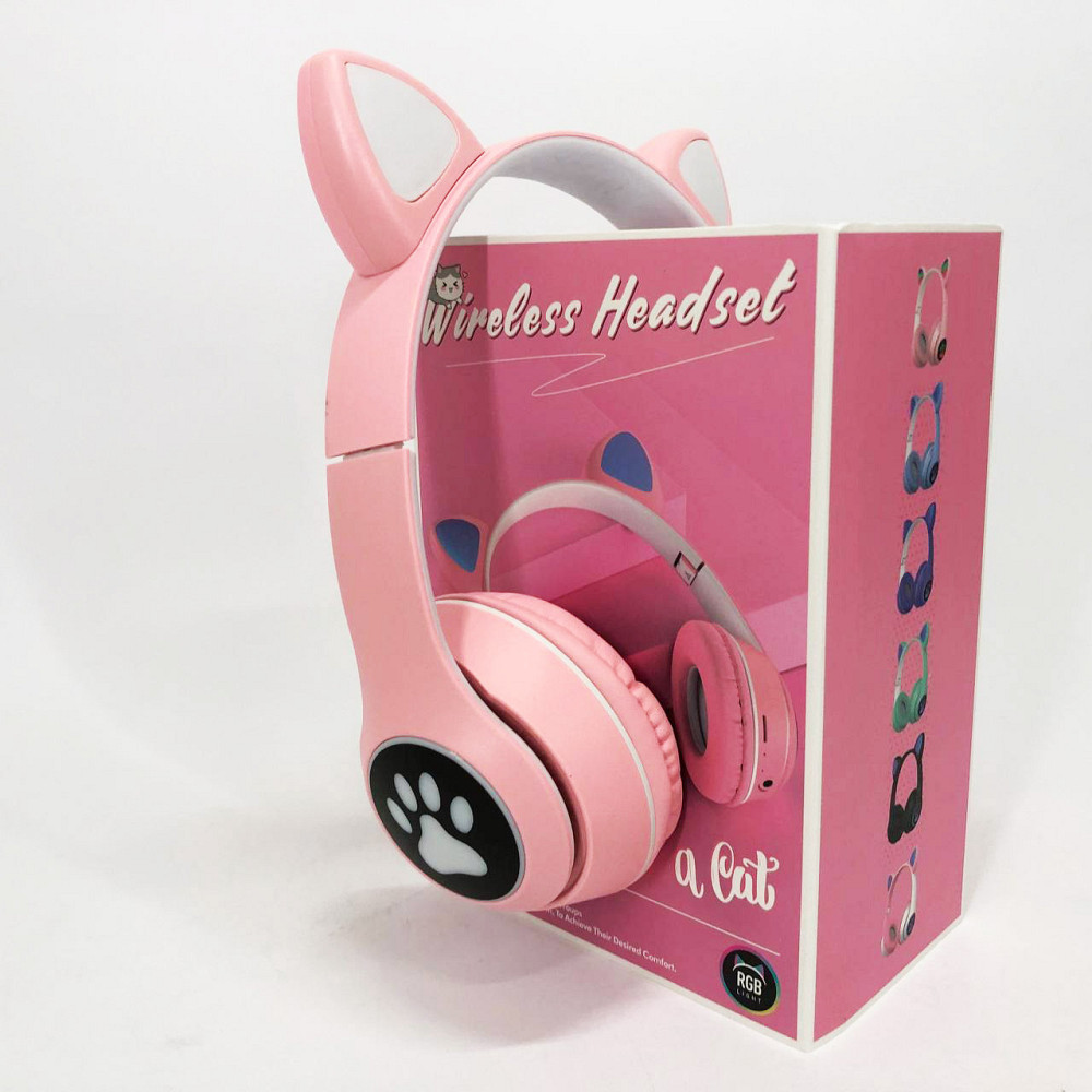 Наушники с кошачьими ушками с микрофоном Cat VZV 23M Наушники ушками и подсветкой cat IM-30 Львов - изображение 1