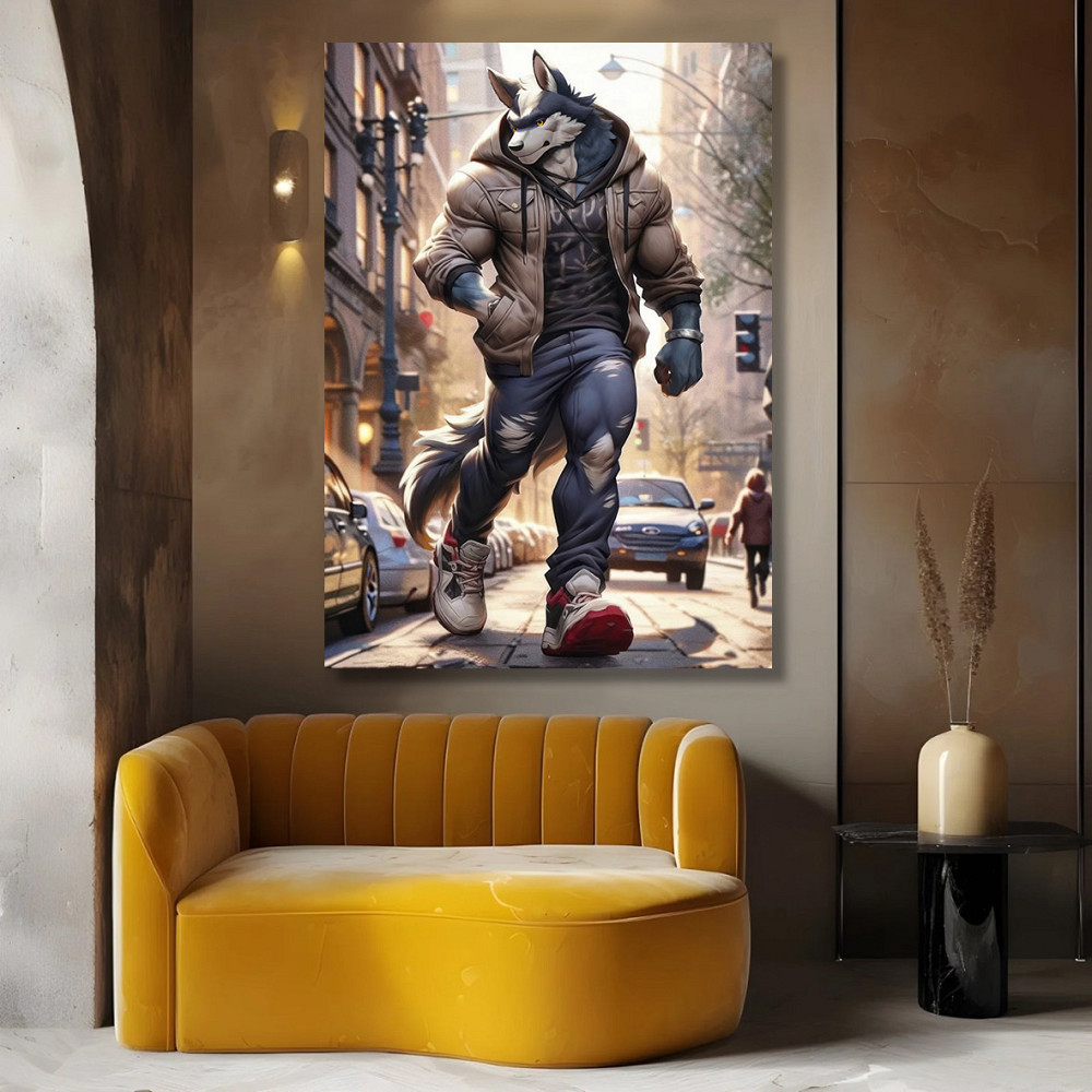 Картина Холсті в спортзал  Вовк KLM_19 50x70 см Київ - фото 4