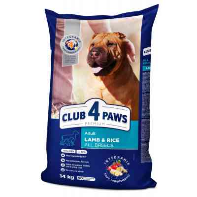 Сухий корм для собак Club 4 Paws Преміум. Ягня і рис 14 кг (4820083909573) Вінниця