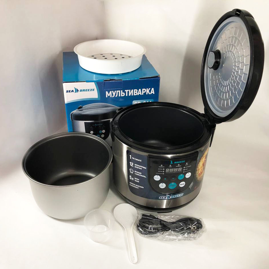 Хороша бюджетна мультиварка SeaBreeze, Побутова мультиварка пароварка 5 л CP-15 Івано-Франківськ - фото 4