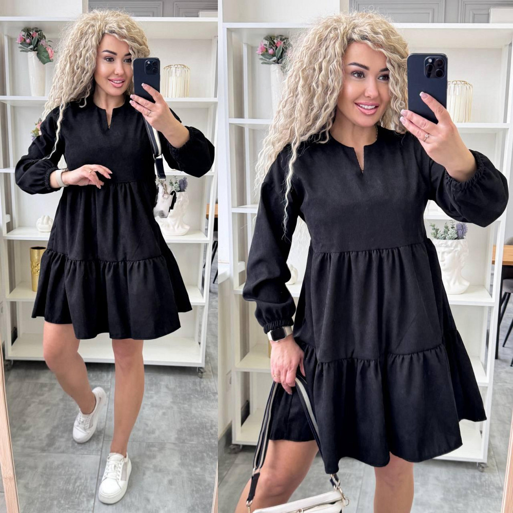 Женское базовое повседневное платье микро вельвет Одесса - изображение 8