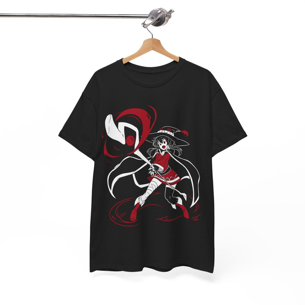 Футболка для хлопчика з аніме принтом Коносуба Мегумін Ваіфу Каваіі оверсайз (зріст від 165 до 180) Чорний AnimeJ0486m Дніпро - фото 6