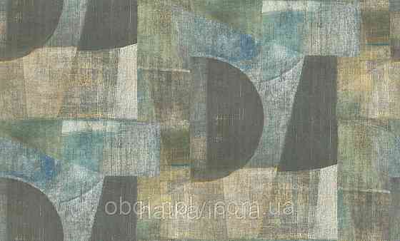Шпалери метрові вінілові на флізеліні Rasch Clas геометрія абстрактні фігури бірюзові блакитні сірі Київ