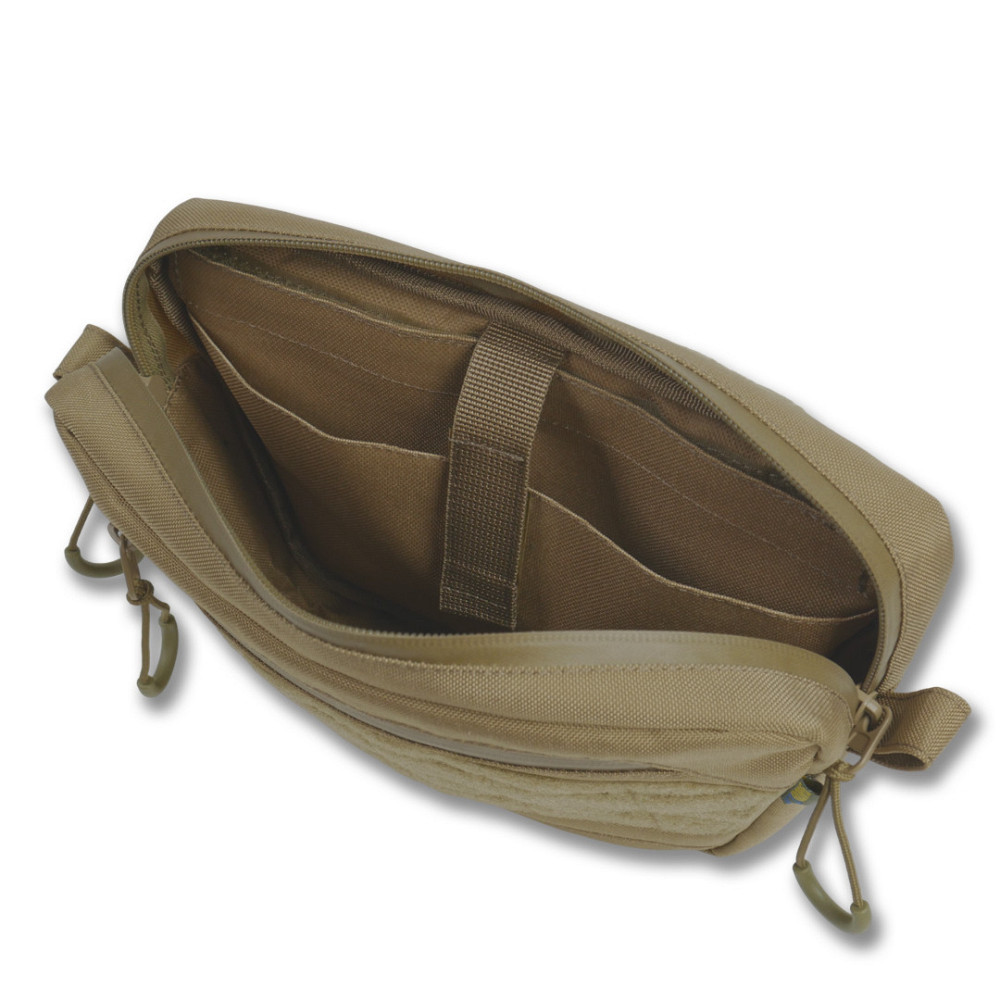 Сумка-напашник XL Kiborg GU Cordura Coyote. Сумка напашник койот с велкро панелью на плитоноску Киев - изображение 5