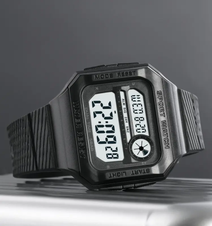 Годинник чоловічий спортивний наручний Skmei 2022 (Чорний з білим циферблатом) Київ