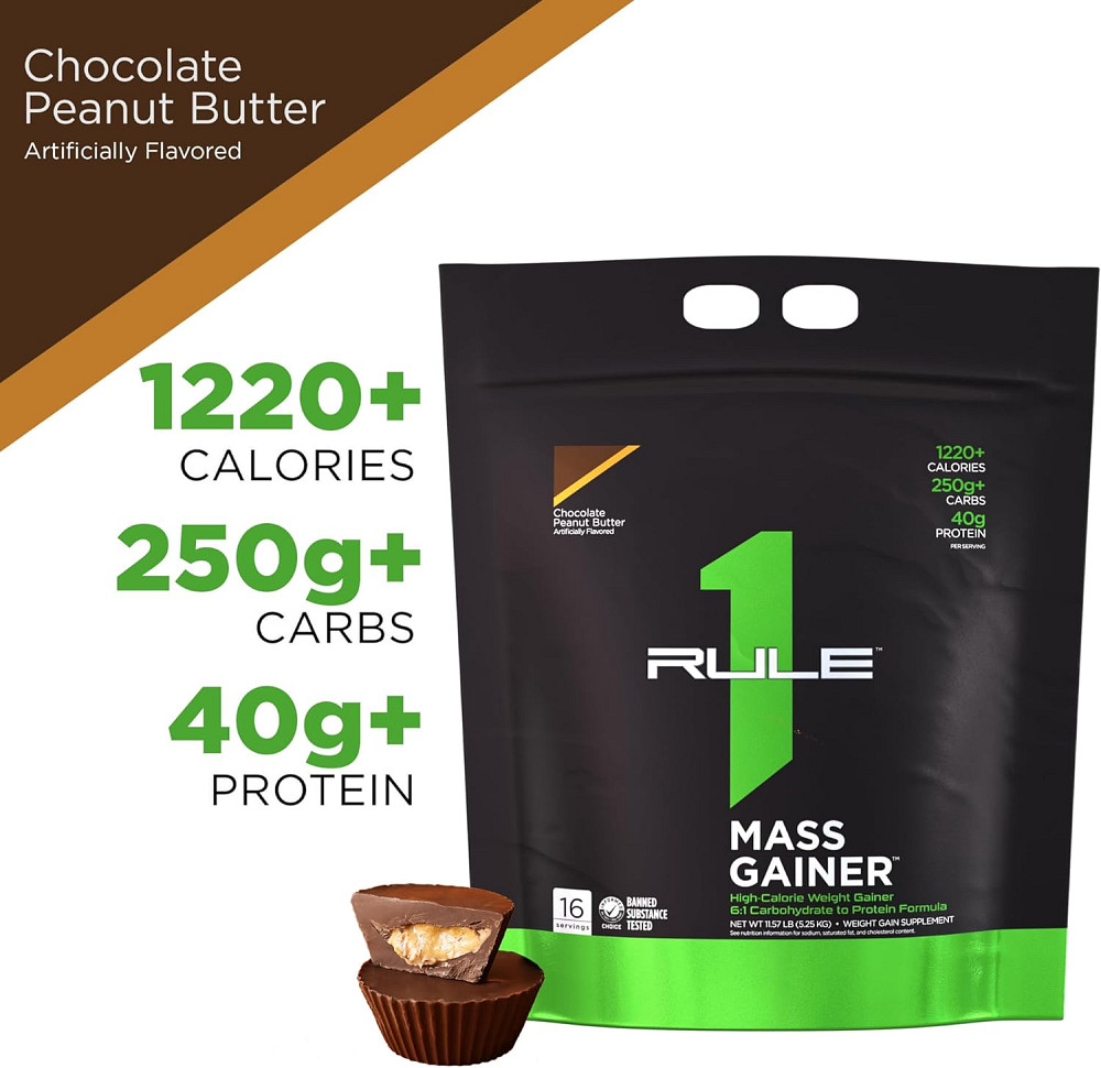 Гейнер Rule One Mass Gainer 5.25 kg (Chocolate Peanut Butter) Луцк - изображение 3