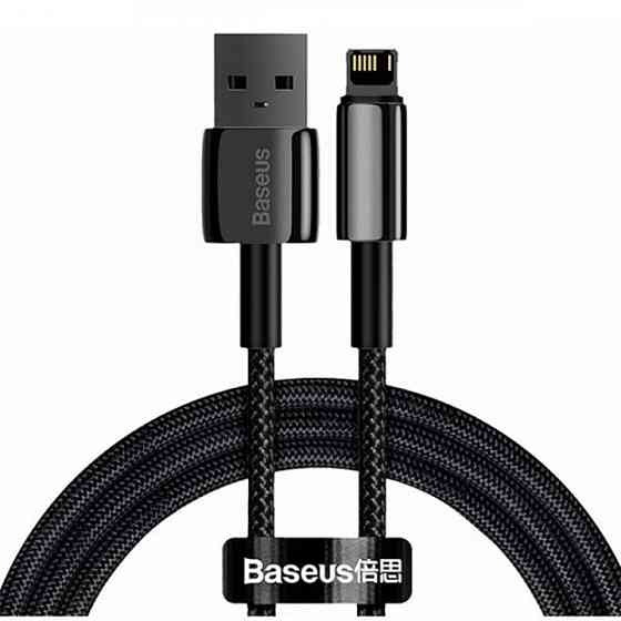 Кабель Baseus Tungsten Gold Fast Charging Lightning 2.4A 1м чорний Львів