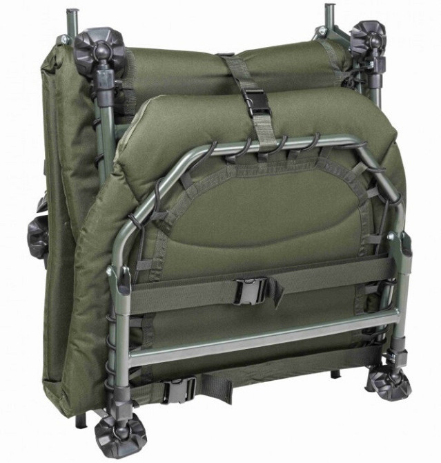 Складная Раскладушка с подушкой 6 ножек до 140 кг Mivardi 