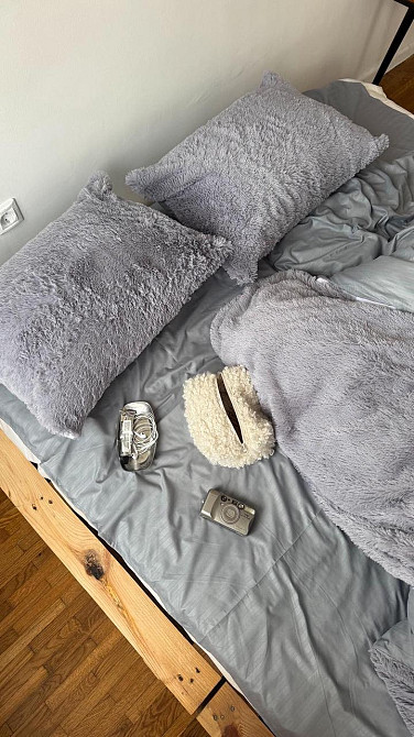 Постільна білизна зимова Верх хутро, внутрішня частина бавовна Сірий Полуторний 150х215 см Київ - фото 10