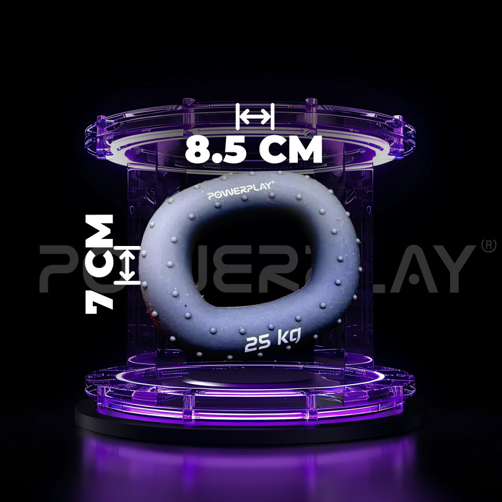 Еспандер кистьовий силіконовий PowerPlay PP-4337 Hand Grip Large 25 кг. Сірий Київ - фото 8