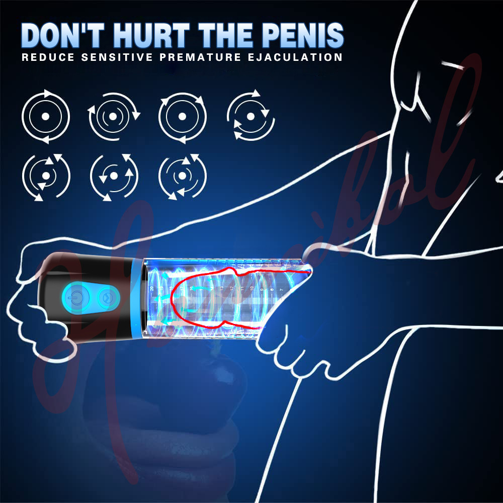 Автоматична вакуумна помпа Penis Pump підсилювач ерекції, тренажер. На батарейках (немає в комплекті). Sex Aura Київ - фото 10