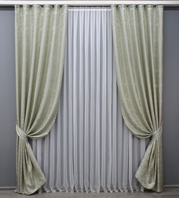 Шторная ткань жаккард 