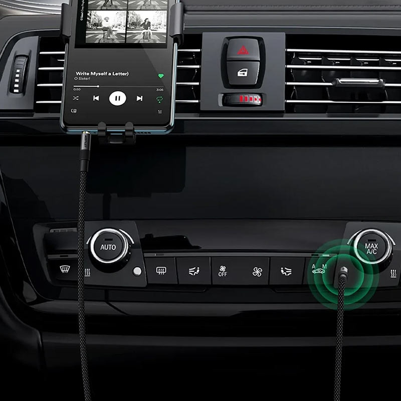 Кабель AUX Audio TRS M/M 1,0 м J10 Black Acefast Вінниця - фото 6