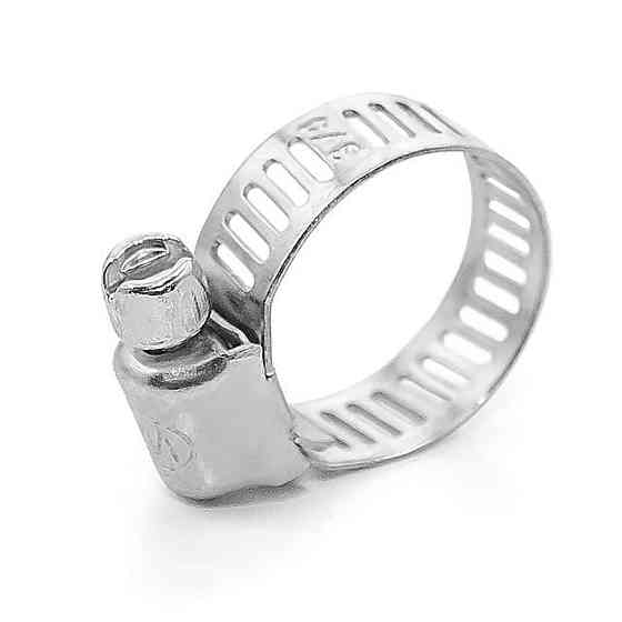 Хомут стальной оцинкованный 8 мм D 13-23 мм. Мукачево