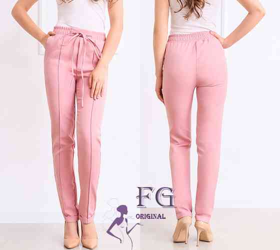 Жіночі брюки батал з високою посадкою "Indigo" оптом | Розпродаж моделі 54, фрезовий Київ