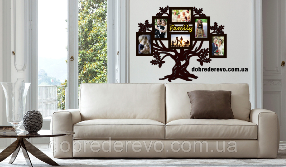 Родовое дерево на 6 фотографий / Родине дерево/ фоторамка / Родовое дерево/ композиция / коллаж / подарок Вижница - изображение 5