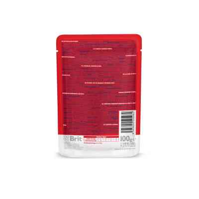 Влажный корм для кошек Brit Premium Cat Pouches with Beef Stew&Peas 100 г (8595602505982) Винница