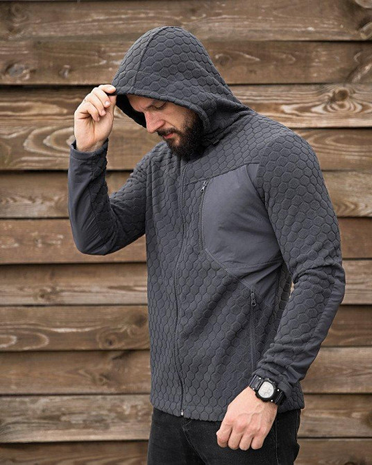 Тактическая флисовка KM URBAN grey ПП8056 Одесса - изображение 4
