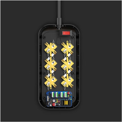 Мережевий фільтр живлення ColorWay CW-CHE64B, 6 розеток/4USB Black (CW-CHE64B) Вінниця - фото 5