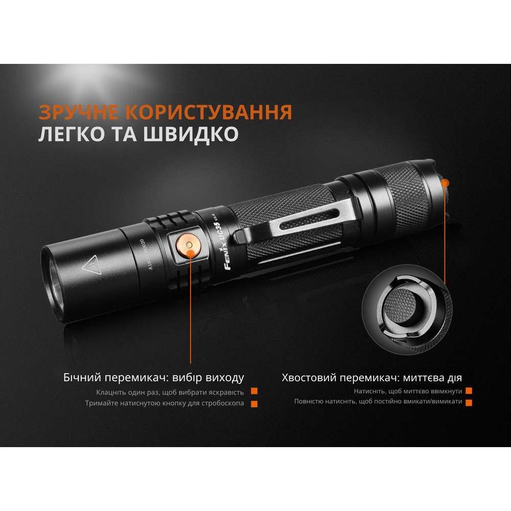 Ліхтар ручний Fenix UC35 V20 CREE XP-L HI V3 Киев - изображение 13
