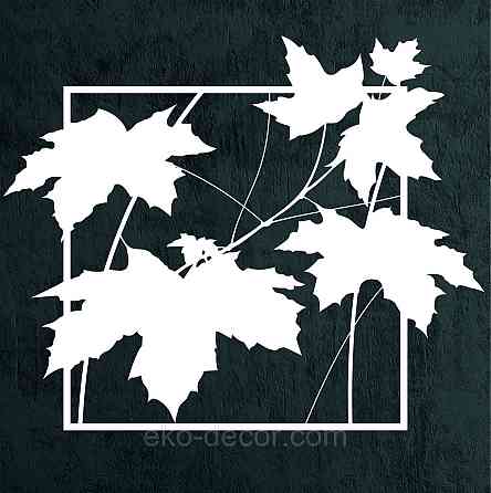 Декоративное настенное Панно «Листья» Декор на стену 110*90 см, Белый Киев