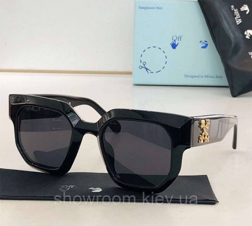 Сонцезахисні жіночі окуляри OFF White OERJ014 Black Lux Київ - фото 1