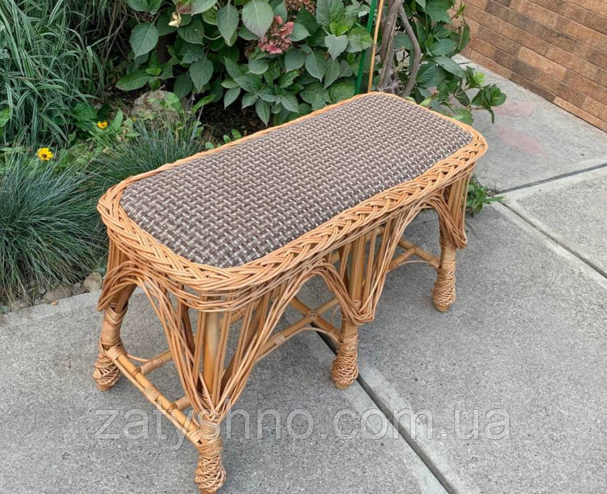 Лавка мягкая, плетеная из лозы Киев - изображение 4