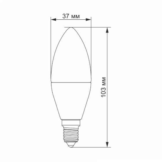 Лампа LED C37e 7W E14 3000K 220V Videx Житомир
