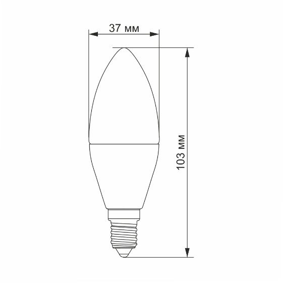 Лампа LED C37e 7W E14 3000 K 220 V Videx Житомир - фото 2