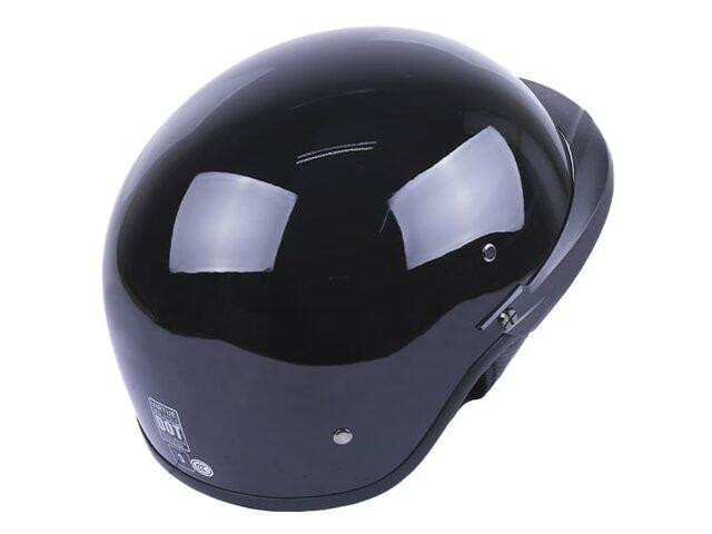 Шлем мотоциклетный MD-513-1, черный глянцевый с черным стеклом, size M Мукачево - изображение 2