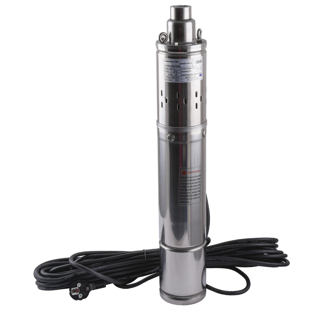 Насос свердловинний шнековий VOLKS pumpe 3,5 QGD 1-60-0,5кВт 3,5 дюйми + кабель 15м (000014216) Київ - фото 1