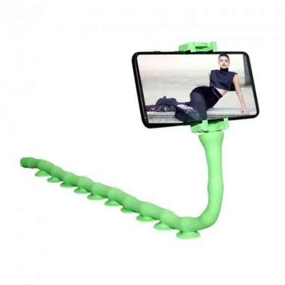 Гибкий держатель для телефона с присосками универсальный Cute Worm Lazy Holder. NF-118 Цвет: зеленый Киев