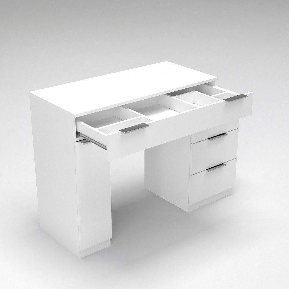 Стол туалетный Трюмо Кристалл, Белый, 1200/452/847 Львов - изображение 3