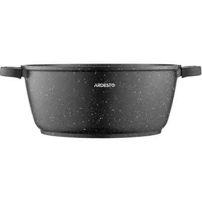 Кастрюля Ardesto Gemini Anzio скляна кришка 28 см 6,4 л чорна (AR2426GE) Винница