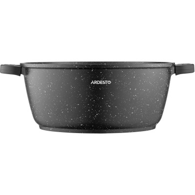 Каструля Ardesto Gemini Anzio скляна кришка 28 см 6,4 л чорна (AR2426GE) Вінниця - фото 5