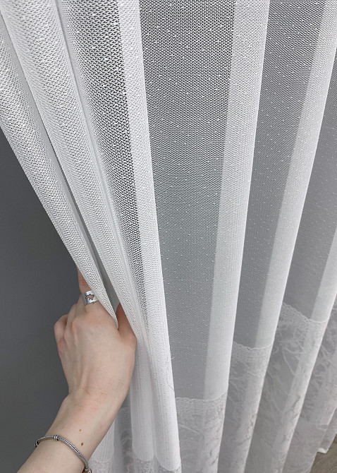 Тюль VR-Textil 1427т Greta Жаккард Белый 350х270 см (42-0423) Киев - изображение 2