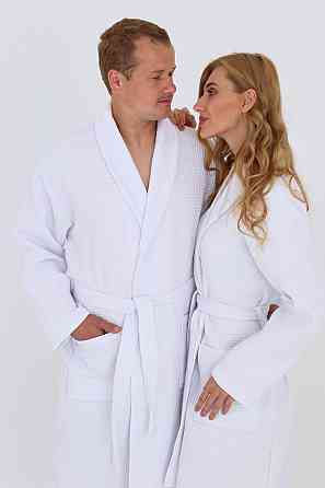 Мужской вафельный халат Ideal Textile XL белый (56860526) Черновцы