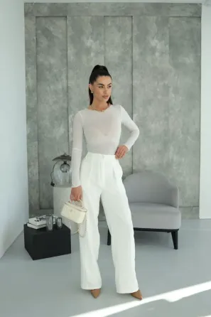 Жіночі брюки палаццо з високою талією, класичні широкі брюки Одеса