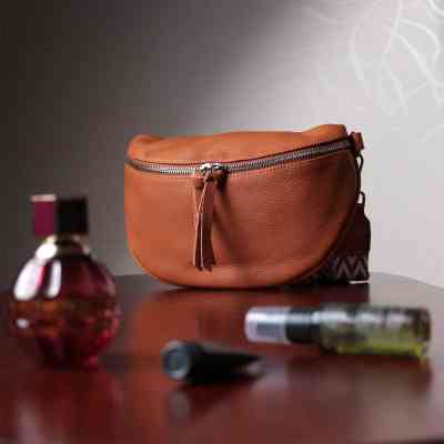 Сумка Vintage Кожаная женская через плечо с мини кошельком Рыжая (22665) Винница